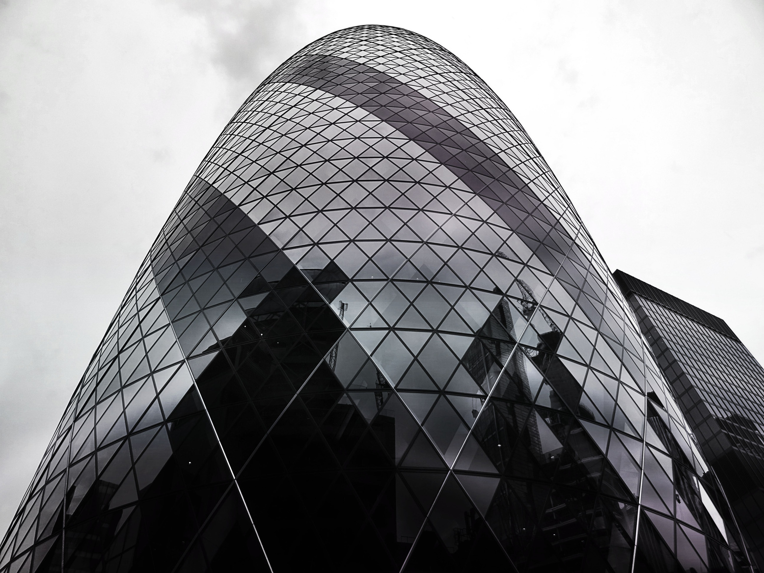 Modern glass building facade